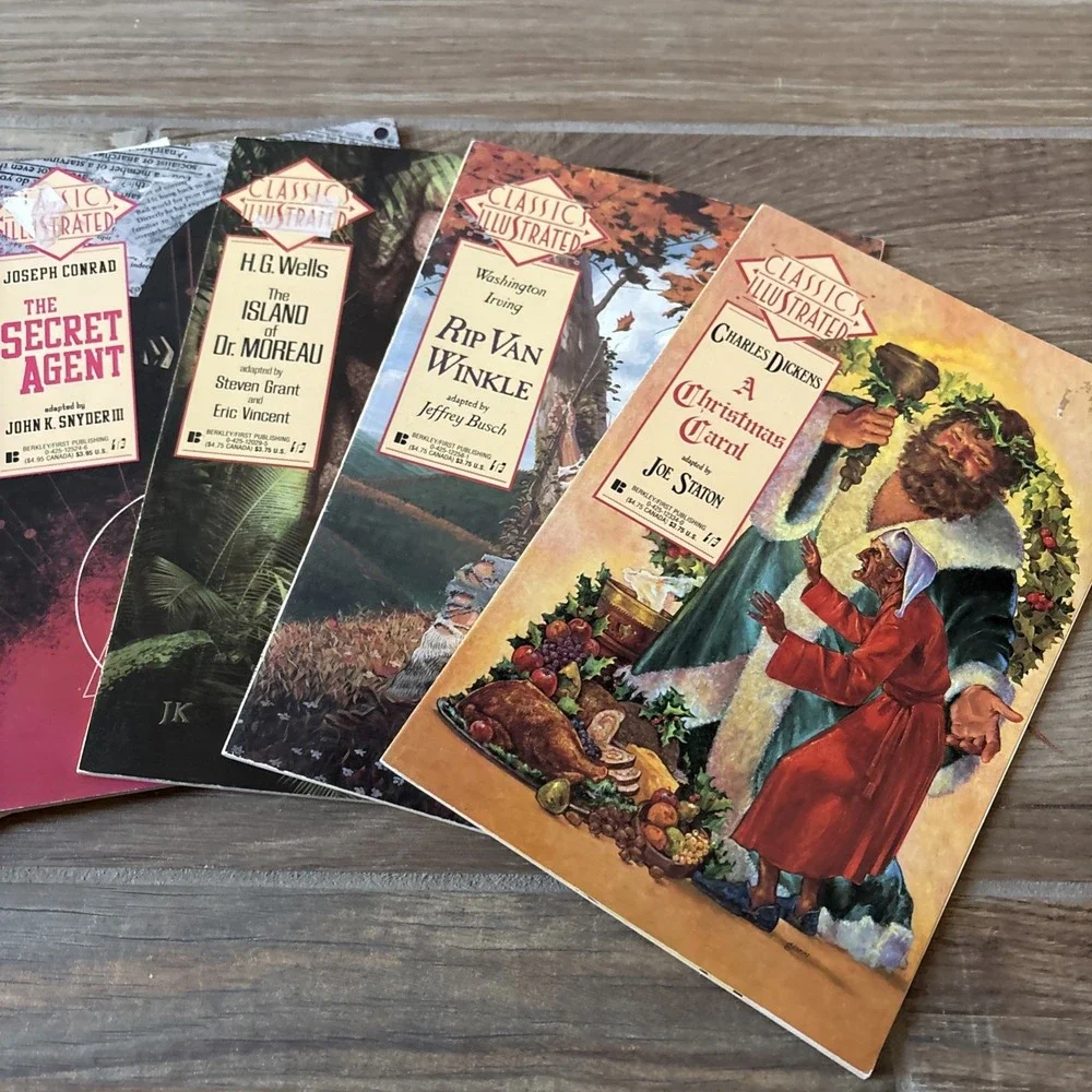 Lot Of 9 Classics Illustrated Comic Books ‎ Copyright 1990, 1991